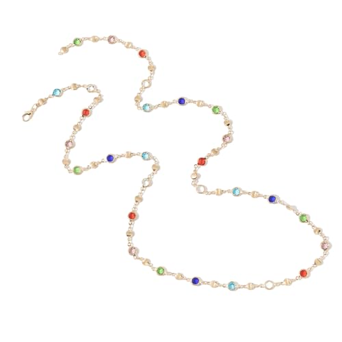 Buntes Glas Halskette Frauen Metall Colarbone Kette Party Schmuck Mode Körper Schmuck Metall Textur Für Jede Anweisung Statement Halskette Für Frauen von KieTeiiK