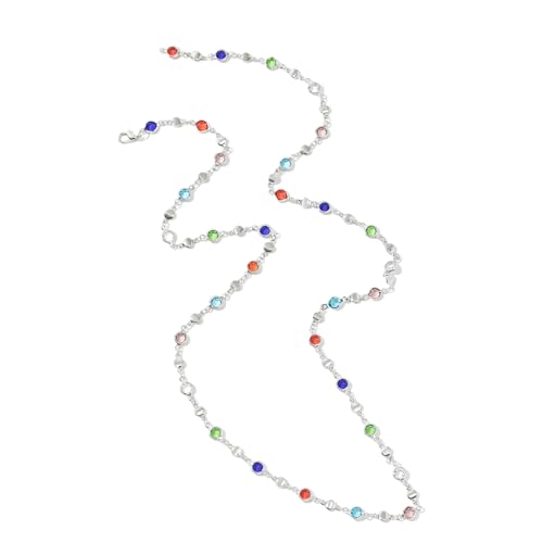 Buntes Glas Halskette Frauen Metall Colarbone Kette Party Schmuck Mode Körper Schmuck Metall Textur Für Jede Anweisung Statement Halskette Für Frauen von KieTeiiK