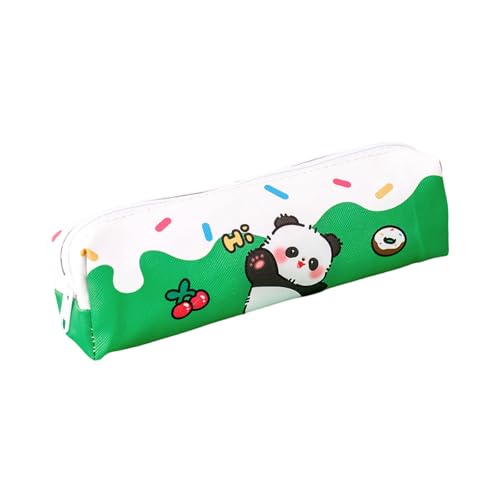 Cartoon Bleistift Gehäuse Reißverschluss PU Tasche Große Kapazität Stiftbeutel Reise Make Up Tasche Für Student Office School Panda Fall von KieTeiiK