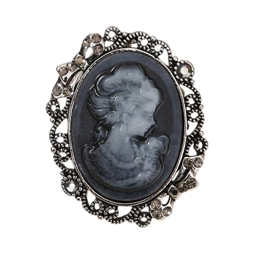 Elegante Dame Gesicht Kristall Strasssteine ​​Brosche Legierungsmaterialien Für Frauen Tägliche Wear Partys Event Multi Gelegenheit Glitzernder Brosche Schmuck Schmuck von KieTeiiK