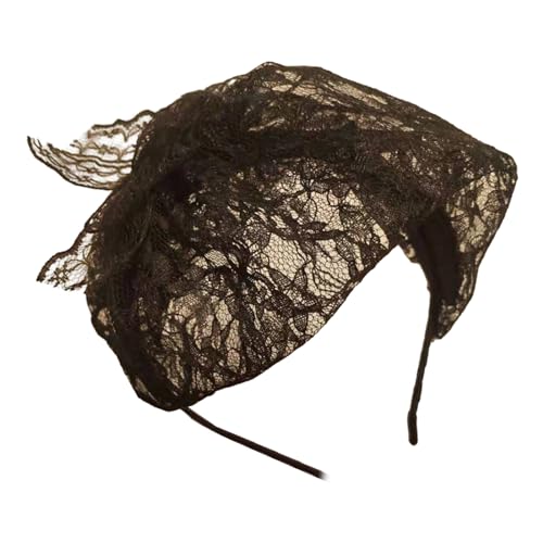 Fascinator-Hut, Blume, Netzband, Spitze, Stirnband, Teeparty, Kopfbedeckung für Mädchen und Frauen, Haar-Accessoires, Braut, Haarnadel, Fascinator, Hut, Teeparty, Kopfbedeckung, Band Federn von KieTeiiK