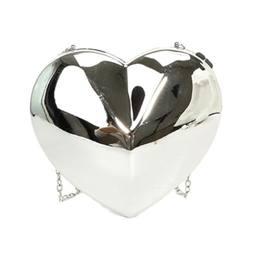 Frauen Acryl Umhängetaschen Kette Gurt Crossbody Abend Klauen Herzförmige Handtasche Veränderung Geldbeton Frauen Neutasche Herzförmige Kreuzkörper Clutch von KieTeiiK