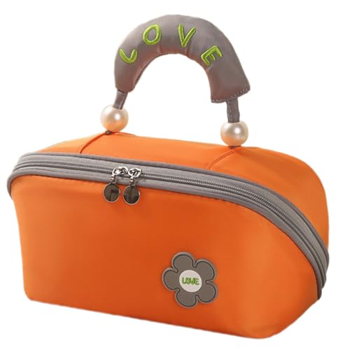 KieTeiiK Geräumige Reisekosmetikkoffer Mit Komforthandle Wasserdichte Make Up Beutel Für Frauen Fitnessstudio Notwendigkeiten Modischer Reisekosmetikbeutel von KieTeiiK