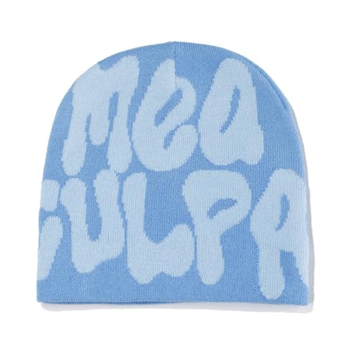 KieTeiiK Beanie,Beanies mit Buchstabendruck Beanies, Dünne Slouch Beanie Mütze,Beanie-Strickmütze für Damen und Herren, Slouchy Beanies und Strickmützen für Unisex von KieTeiiK