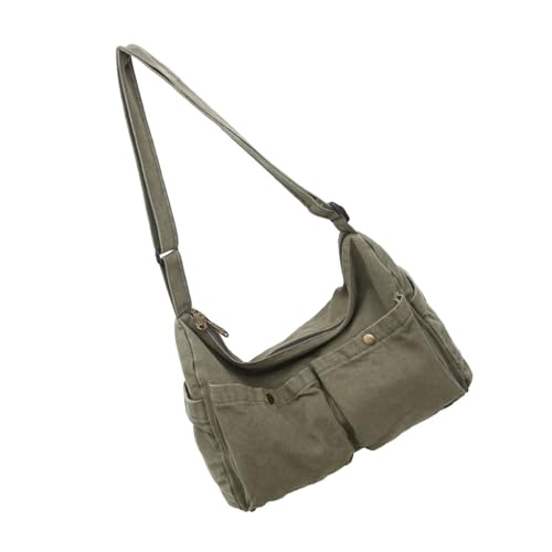 KieTeiiK Canvas Messengers Tasche Große Crossbody Tasche Mit Mehreren Taschen Leinwand Schulter Für Reiseschule Unisex Geschenke Shouder Handtasche von KieTeiiK