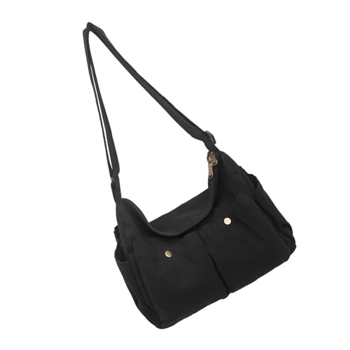 KieTeiiK Canvas Messengers Tasche Große Crossbody Tasche Mit Mehreren Taschen Leinwand Schulter Für Reiseschule Unisex Geschenke Shouder Handtasche von KieTeiiK