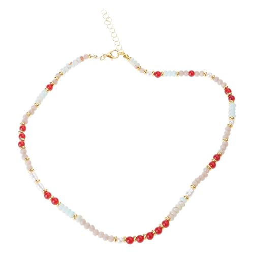 KieTeiiK Elegante Frauen Modeschmuck Halskette Mit Handgefertigten Natursteinperlen Und Perlenanhänger Für Trendige Frauen Tragen Glücksverstärkungsschmuck von KieTeiiK