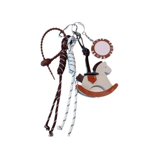KieTeiiK Eleganter Leder Pferdschlüsselkettenbeutel Anhänger Mit Geflochtenem Seiltasche Accesspricspricsprics Für Taschen Und Autoschlüssel Elegante Beuteldekoration Geeignet von KieTeiiK