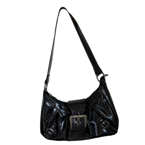 KieTeiiK Frauen Achselbeutel PU Leder Schulter Trend Pendeln Falten Handtasche All Matching Unterarm All Matching Schulter Für Frauen PU Leder Handtasche Tasche Achsel von KieTeiiK