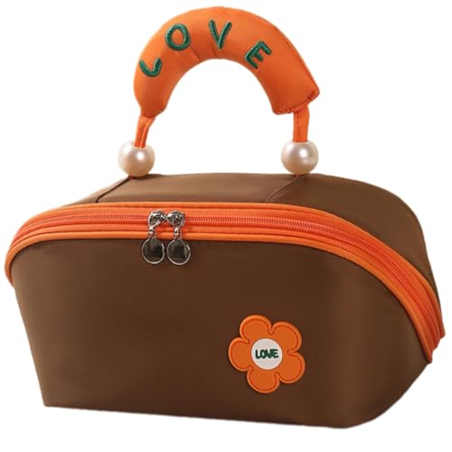 KieTeiiK Geräumige Reisekosmetikkoffer Mit Komforthandle Wasserdichte Make Up Beutel Für Frauen Fitnessstudio Notwendigkeiten Modischer Reisekosmetikbeutel von KieTeiiK