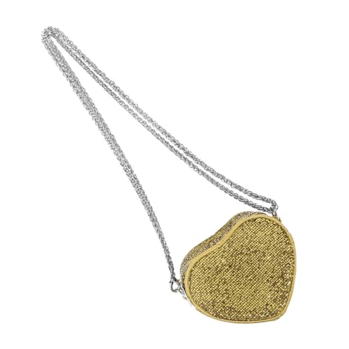 KieTeiiK Glitzern Herzform Geldbeutel Crossbody Tasche Mit Pailletten Umhängetasche Jugendliche Mode Accessoire Für Frauen Und Mädchen Leichte Tägliche Gebrauchsbeutel von KieTeiiK