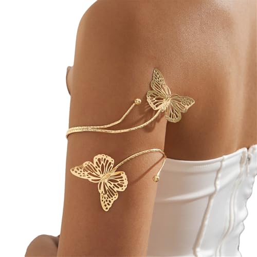 KieTeiiK Goldton Punk Arm Manschette Verstellbarer Geometrischer Eisenschmuck Für Frauen Einzigartige Seesterndesign Eisenarmband von KieTeiiK