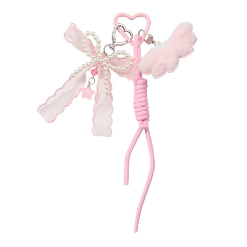 KieTeiiK Herzschlüsselhain Charm Plüsch Pompoms Anhänger Seil Keyring Hänge Oramentautos Schlüsselkette Dekorationen Für Frauen Mädchen von KieTeiiK