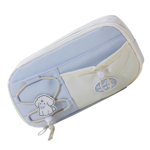 KieTeiiK Hochkapazität Stiftkoffer 8 Abschnitt Polyester Bleistift Fall Großer Organisatorbeutel Reisekosmetiktasche 23x12x8cm Hochleistungsorganisator Für Arbeit Und Studie von KieTeiiK