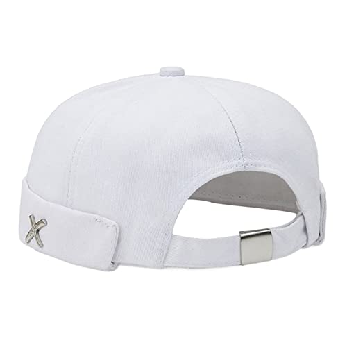 KieTeiiK Hut, Melons Beanies DomeHat Docke Hut für Herren Bonnet Beanies Hiphop Hut Street Dance Hut Skull Hat Cuffed Beanies, weiß, 6 7/8/7 3/8 von KieTeiiK