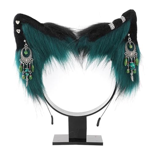 KieTeiiK Katze Cosplay Stirnband Mit Schmuck Party Kostüm Kätzchen Stirnband Animation Haarreifen Für Maskerade Con Cosplay Haarschmuck von KieTeiiK