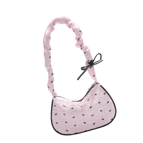 KieTeiiK Lässige Alltags Umhängetasche Geräumiger Fach Stylish Accessoire Achselhalterung Für Schulbüro Oder Tägliche Verwendung Eleganter Bögen Akzenthandtasche von KieTeiiK