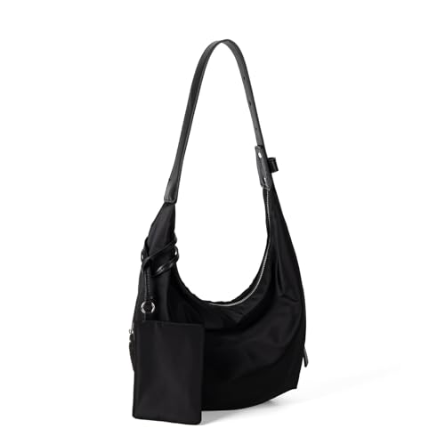 KieTeiiK Mehrzweck Alltags Umhängetasche Geräumige Innenraum Nylon Unterarm Tasche Für Freizeit Oder Büro Handtasche von KieTeiiK