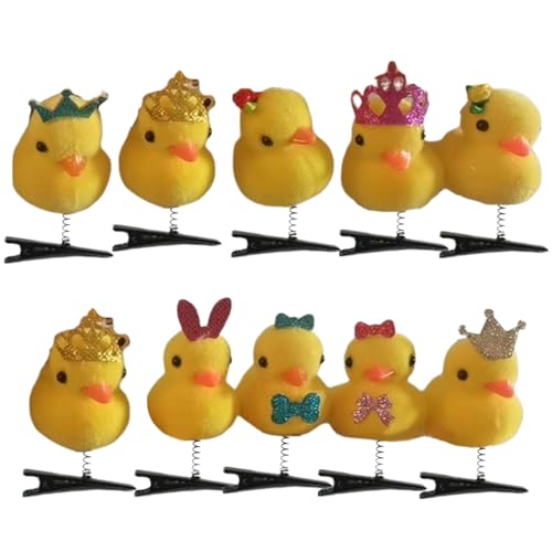 KieTeiiK Packung Mit 10 Entenschnabel Clips Cartoon Lustige Kinder Haarnadel Haarspangen Modische DIY Enten Haarnadel Einzigartige Legierungs Clip Entenschnabel Clip von KieTeiiK