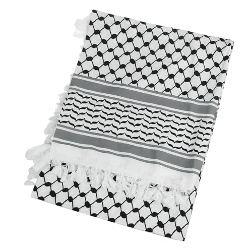 KieTeiiK Religiöses Arabisches Keffiyeh Kopftuch Für Erwachsene Turban Jacquard Muster Schal Outdoor Kopftuch Für Männer Tägliches Haar Accessoire Keffiyeh Kopftuch Männer Arabisches Shemagh Kopftuch von KieTeiiK