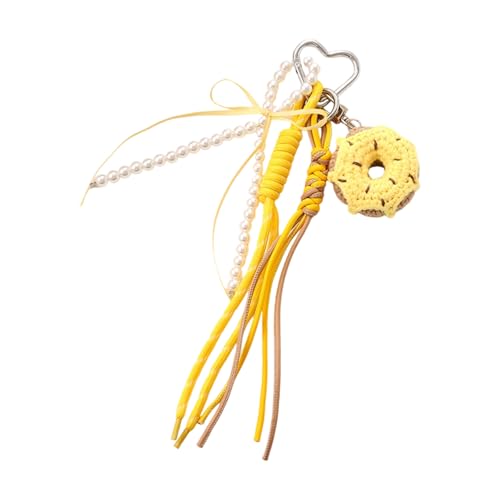 KieTeiiK Schöne Tasche Charme Anhänger Keyring Bows Geflochtene Seilschlüsselkette Für Rucksackbalken Handtasche Dekoration Geflochtener Seilschlüsselkette von KieTeiiK