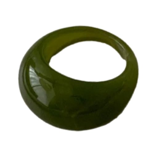 KieTeiiK Stilvolle Harz Cocktailringe Glänzende Finish Leichtes Design Mehrere Farboptionen Perfekt Für Den Täglichen Schmuck Komfort Fit Harz von KieTeiiK