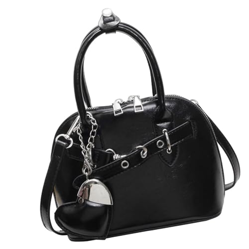 KieTeiiK Stilvolle Umhängetasche PU Leder Crossbody Geldbeutel Frauenhandtasche Mit Anhänger Kompakter Tasche Für Geschäftslosen Gelegenheiten Alltag Essentielle Schultertasche von KieTeiiK