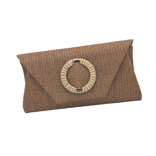 KieTeiiK Strohklumpen Handtasche Summers Strand Strohhalm Frauen Webde Umschlagbeutel Schulter Crossbody Tasche Abend Handtasche Clutch Geldbörse Für Frauen von KieTeiiK