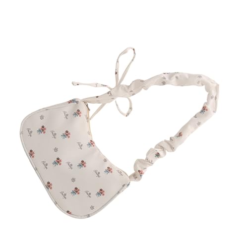 KieTeiiK Süße Landschaft Floraldruck Leichter Umhängetaschen Praktische Twill Stoff Mehrere Taschen Für Frauen Täglich Pendeln Modische Unterarm Umhängetasche von KieTeiiK