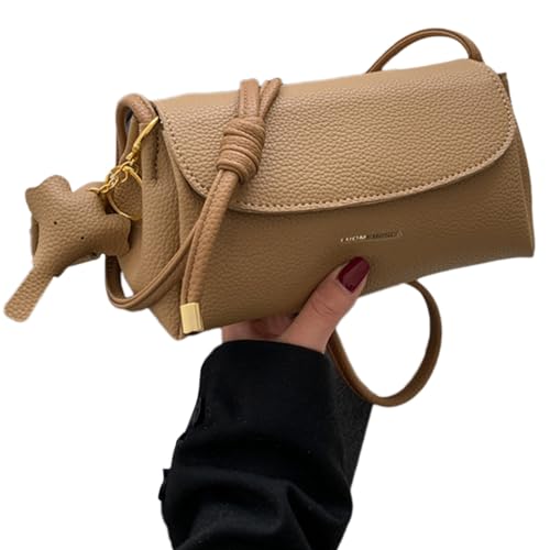 KieTeiiK Umhängetasche, stilvolle und elegante Damen-Umhängetasche, weiche Umhängetasche, Schultertasche für Reisen und den täglichen Gebrauch, khaki, 8.26x4.72x4.33in von KieTeiiK