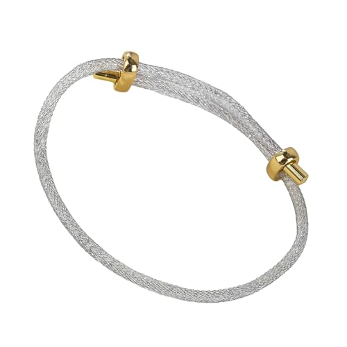 KieTeiiK Verstellbares Edelstahlnetzarmband Secure Verschluss Armband Accessoires Für Männer Und Frauen Alltag Schmuck Schnellfreisetzung Verstellbares Metallarmband von KieTeiiK