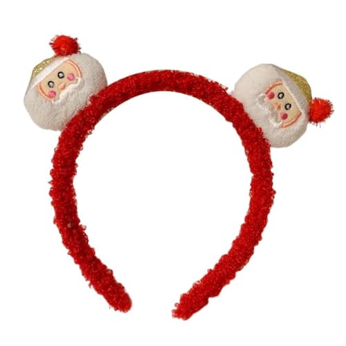 KieTeiiK Weihnachten Plüsch Stirnband Schneemann Haar Hoop Stirnband Weihnachten Hirsch Stirnband Geschenkbox Stirnband Weihnachten Haarreifen Schneemann Haarreifen von KieTeiiK