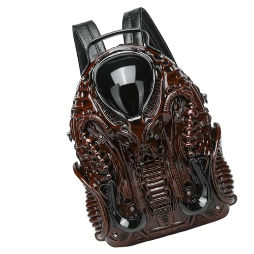 KieTeiiK Xenomorph Form Rucksack Für Frauen Mann Halloween Coole Prädalien Handtasche Neuheit Casual Daypacks von KieTeiiK