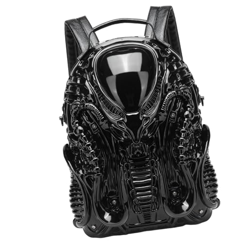 KieTeiiK Xenomorph Form Rucksack Für Frauen Mann Halloween Coole Prädalien Handtasche Neuheit Casual Daypacks von KieTeiiK