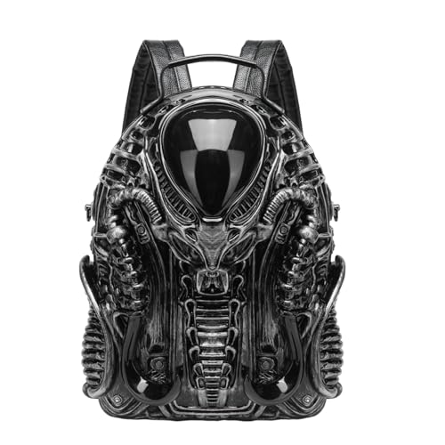 KieTeiiK Xenomorph Form Rucksack Für Frauen Mann Halloween Coole Prädalien Handtasche Neuheit Casual Daypacks von KieTeiiK