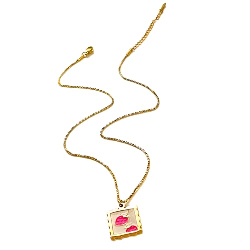 Leichte Einstellbare Länge Halskette Obst Anhänger Schlangeblikaner Kette Trendy Women Accessoires Casual Outfit Accessoire Einstellbare Länge Halskette von KieTeiiK