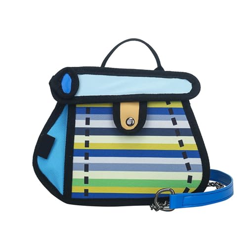 Lustige 2D Zeichnung Handtasche Cartoon Umhängetasche Mit Kettenband Casual Crossbody Geldbörse Für Einen Stilvollen Und Skurrilen Look Kompakte Reisetaschen von KieTeiiK
