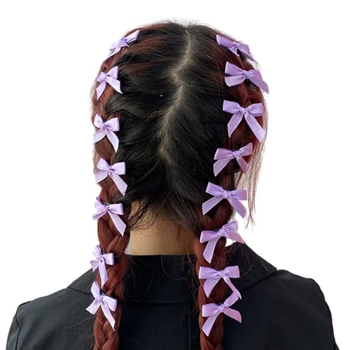 Mini-Haarspangen mit Schleife, für Damen und Mädchen, niedliches Band, rutschfeste Haarnadeln, Zubehör, Haarspangen für verschiedene Haartypen, 15 Stück von KieTeiiK