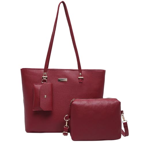 Mode Frauen 3PCs Handtaschen Setzen Sie Große Kapazität Crossbody Und Umhängetaschen PU Leder Brieftasche Arbeitstasche Stylische Arbeitstasche von KieTeiiK