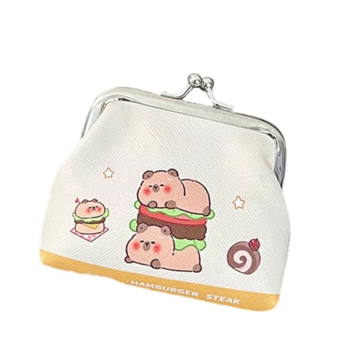 PU Leder Brieftasche Cartoon Capybara Münze Geldbörse Wechsel Tasche Kleine Aufbewahrungstasche Kuss Schloss Wechsel Geldmünze Münze Beutel PU Leder Brieftasche Kuss Schloss Aufbewahrung Cartoon von KieTeiiK
