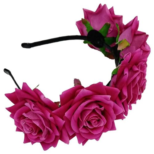 Rosen-Stirnbänder für Mädchen, elegante Damen-Kopfbedeckung, Rosen-Haarbänder, Zubehör, Frühlings-Haarbänder, Geburtstagsparty, Blumen-Stirnband für Frauen von KieTeiiK