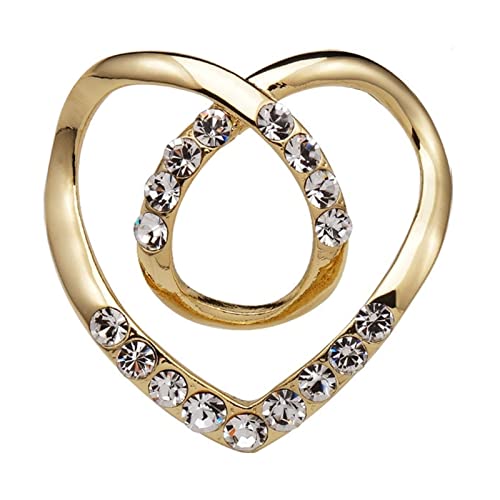 T Shirt Herzschalbroschen Kristall Seidenschal Schnalle Brosche Schal Ringe Clip Schals Förderer Knotknotknopf Pin T Shirt Krawattenklammern Für Mädchen von KieTeiiK