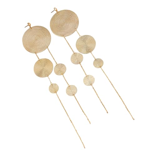 Übertriebene Leopardenscheibenmünze Dangle Ohrringe Ohrhänger Für Frauen Und Mädchen Böhmische Stile Quasten Schmuck Mode Baumle Ohrringe von KieTeiiK