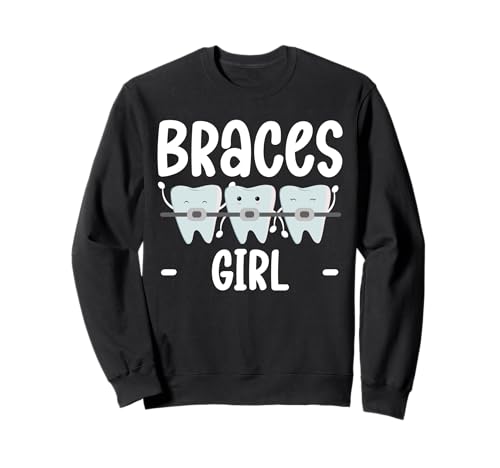 Braces Girl Orthodontist Dentist Sweatshirt von Kieferorthopäde Zahnspange Design Idee