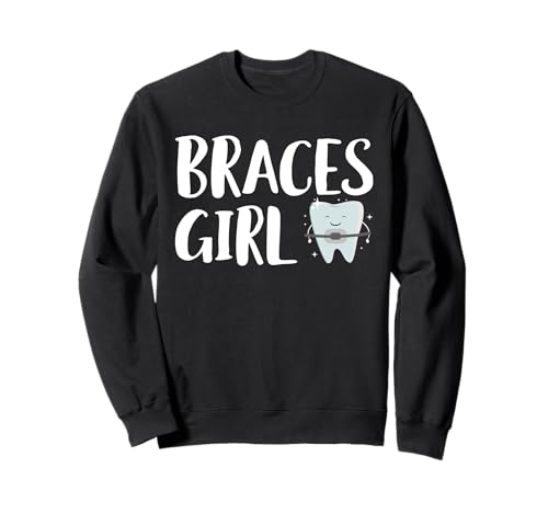 Braces Girl Orthodontist Dentist Sweatshirt von Kieferorthopäde Zahnspange Design Idee