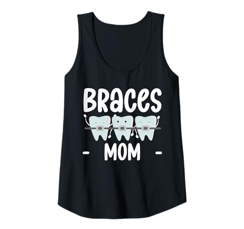 Damen Braces Mom Orthodontist Dentist Mothers Day Tank Top von Kieferorthopäde Zahnspange Design Idee