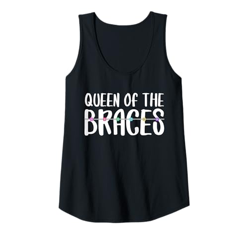 Damen Queen of The Braces Orthodontist Dentist Tank Top von Kieferorthopäde Zahnspange Design Idee