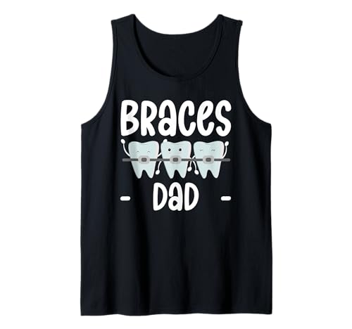 Herren Braces Dad Orthodontist Dentist Fathers Day Tank Top von Kieferorthopäde Zahnspange Design Idee