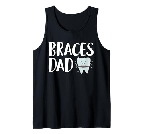 Herren Braces Dad Orthodontist Dentist Fathers Day Tank Top von Kieferorthopäde Zahnspange Design Idee