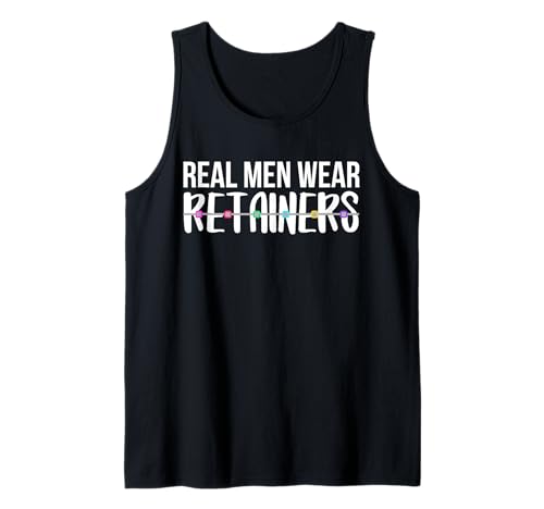 Herren Real Men Wear Retainers Braces Orthodontist Dentist Tank Top von Kieferorthopäde Zahnspange Design Idee